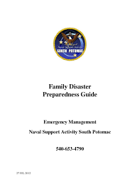 Family Disaster Preparedness Guide By Nsasp Public Affairs