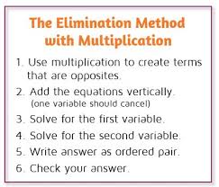 elimination method with multiplication