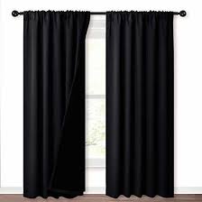 Black Lined Blackout Curtains