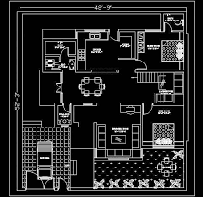 50 X50 House Space Layout Dwg File