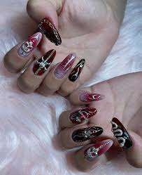 54 red and black nails to unleash your