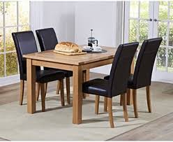 5 pcs dining table set, modern bar table set with 4 chairs, home kitchen breakfast table and chairs set ideal for pub, living room, breakfast nook, easy to assemble (rustic brown) 3.4 out of 5 stars. Cheadle 130cm Oak Extending Dining Table With Albany Chairs Cheadle