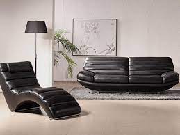 modern black leather sofa design sell