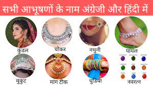 jewellery name in hindi and english
