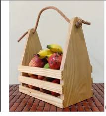 Natural Wooden Fruit Basket For