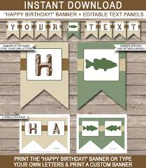 Fishing Party Banner Template