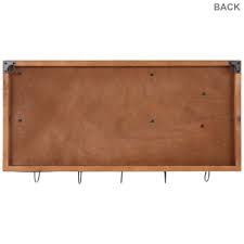 Rustic Wood Wall Organizer With Hooks