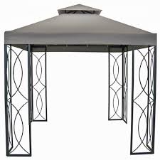 H curtains (set of 4) for dakota in brown with zippers and steel hooks (gazebo not included) 10 ft. 8x8 Ft Steel Frame Gazebo With High Grade 300d Canopy Gazebo Replacement Canopy Steel Gazebo Gazebo Canopy