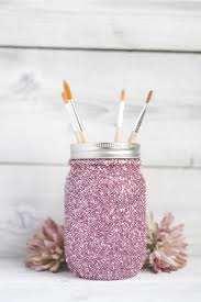 glitter paint mason jar mason jar