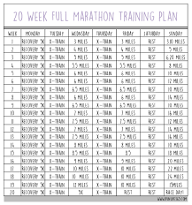 20 week full marathon training plan