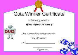 Create an awesome quiz in minutes. Winner Certificate Template 40 Word Templates For Competitions Contests Demplates