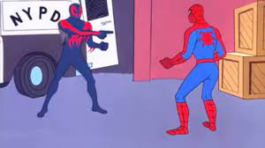 Experiment with deviantart's own digital drawing tools. Spider Man 2099 And Spider Man Pointing At Each Other Memetemplatesofficial
