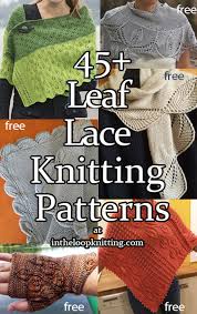 leaf lace knitting patterns in the