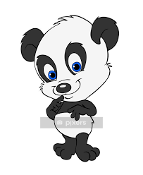 cute baby panda bear wall decal