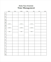Daily Schedule Template 9 Free Word Pdf Documents Download