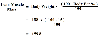 how to calculate lean muscle m
