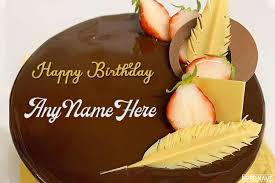 happy birthday chocolate cake by name
