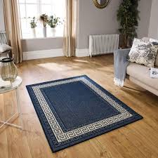 greek key flat weave rug blue rugs