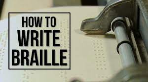 how blind people write braille you
