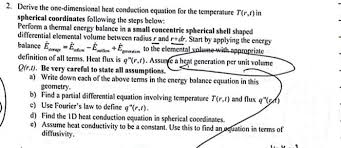 Dimensional Heat Conduction Equation