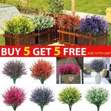 Artificial Flowers Plastic Fake Plants