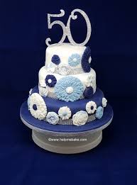 50th birthday cake 3 tier flower