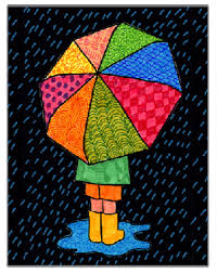 rainy day umbrella drawing fun family