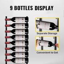 Vevor Wall Mounted Wine Rack 9 Bottles
