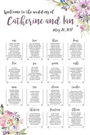 Wedding Table Assignments Board White Background Wedding