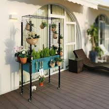 Elevated Planter With Arch Trellis