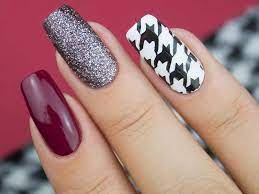 tp houndstooth pattern nails ideas