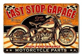 Garage Powder Coated Metal Sign Vintage