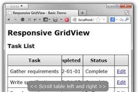 add responsive behaviour to a gridview