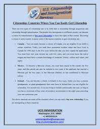 If you have given birth to or are the sibling of a mexican citizen otherwise, you must first seek temporary residency and then apply for permanent residency after 4 consecutive years that you'd spend in the country. Citizenship Countries Where You Can Easily Get Citizenship By Ucis Immigration Issuu