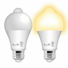 Motion Sensor Light Bulb Ul Listed 10w 80w Equivalent Led Light Bulbs 2 Pack For Sale Online