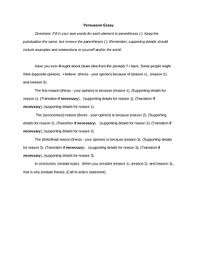 Essay Frame Template For Persuasion A Fill In The Blank Persuasive Essay