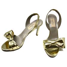 Valentino Garavani Gold Bow Heels Size Us6 It36 5
