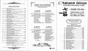 menu of mandarin garden blue