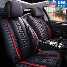 Black Red 5 Seats Car Seat Cover Auto