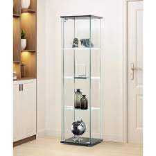 4 Tier Glass Display Cabinet With Led