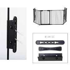 Jaxsunny Fireplace Fence Safety Fence 6 Panel Hearth Gate Pet Gate Guard Plastic Screen