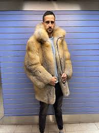 Fox Fur Mens Coat Real Fur Jacket