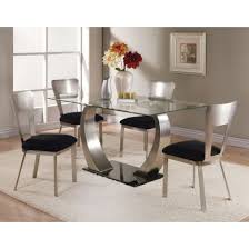 Metal Base Rectangular Dining Table