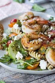 Mediterranean Shrimp And Pasta Salad gambar png
