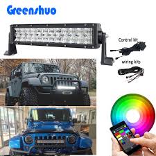 Bluetooth Controlled Color Changing Led Light Bar 13 5 Inch 72w Rgb Light Bar Suv Multi Color By App Control C Ree Buy Rgb Light Bar By App Control
