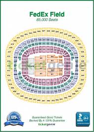 Ticketgenie_map_fedex Field Popular Nfl Stadium Seat Maps