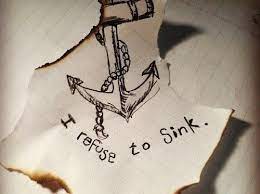 The message is stamped inside of the ring, and the outside is textured with an anchor on the front. I Refuse To Sink Quote Collection Of Inspiring Quotes Sayings Images Wordsonimages