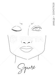 square base makeup sheet face chart