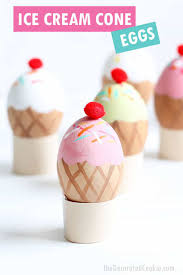 ice cream cone easter eggs decorating