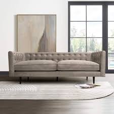 Arm Velvet Rectangle Sofa